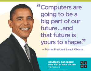 Downloadable PDF poster featuring a quote by Former President Barack Obama